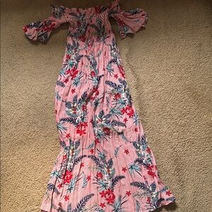 Floral Off-Shoulder Maxi Dress